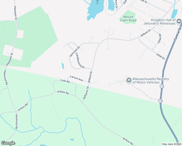 map of restaurants, bars, coffee shops, grocery stores, and more near 767 Willard Street in Leominster