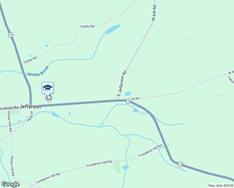 map of restaurants, bars, coffee shops, grocery stores, and more near 109 West Kill Road in Jefferson