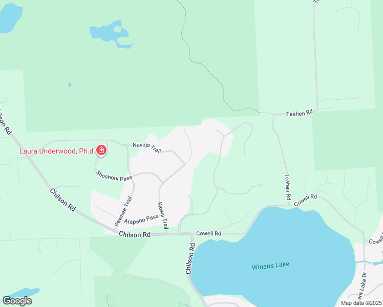 map of restaurants, bars, coffee shops, grocery stores, and more near 8115 Kiowa Trail in Pinckney