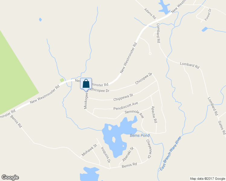 map of restaurants, bars, coffee shops, grocery stores, and more near 26 Chicopee Drive in Hubbardston