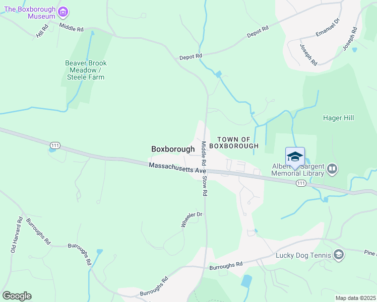 map of restaurants, bars, coffee shops, grocery stores, and more near 34 Middle Road in Boxborough