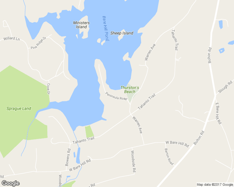 map of restaurants, bars, coffee shops, grocery stores, and more near 12 Peninsula Road in Harvard