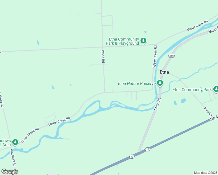 map of restaurants, bars, coffee shops, grocery stores, and more near 96 Lower Creek Road in Ithaca