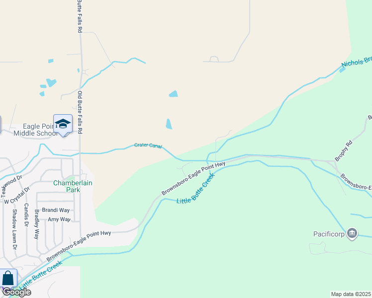 map of restaurants, bars, coffee shops, grocery stores, and more near 1563 Brownsboro-Eagle Point Highway in Eagle Point
