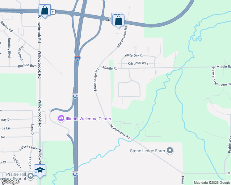 map of restaurants, bars, coffee shops, grocery stores, and more near 6553 Queen Anns Way in South Beloit