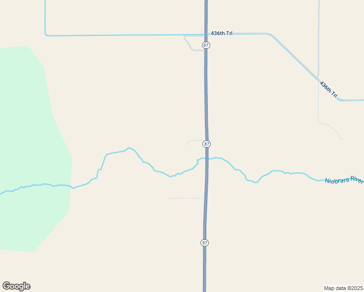 map of restaurants, bars, coffee shops, grocery stores, and more near 4301 Nebraska 87 in Hay Springs