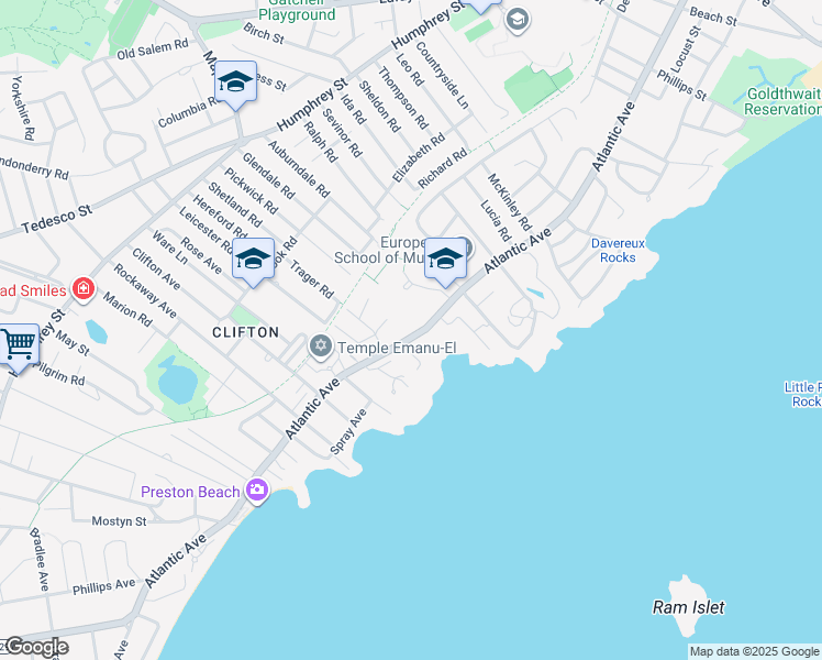 map of restaurants, bars, coffee shops, grocery stores, and more near 4 Community Road in Marblehead