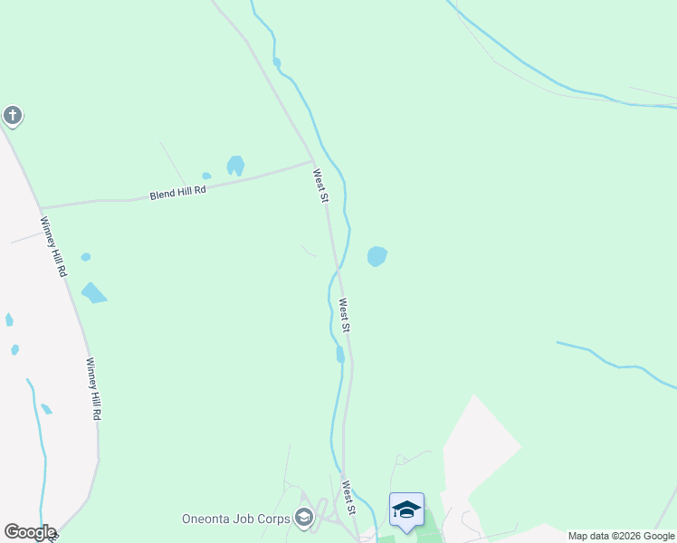 map of restaurants, bars, coffee shops, grocery stores, and more near 401 West Street in Oneonta