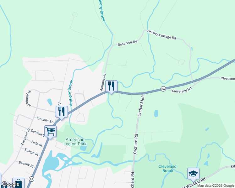 map of restaurants, bars, coffee shops, grocery stores, and more near 563-617 North Street in Dalton