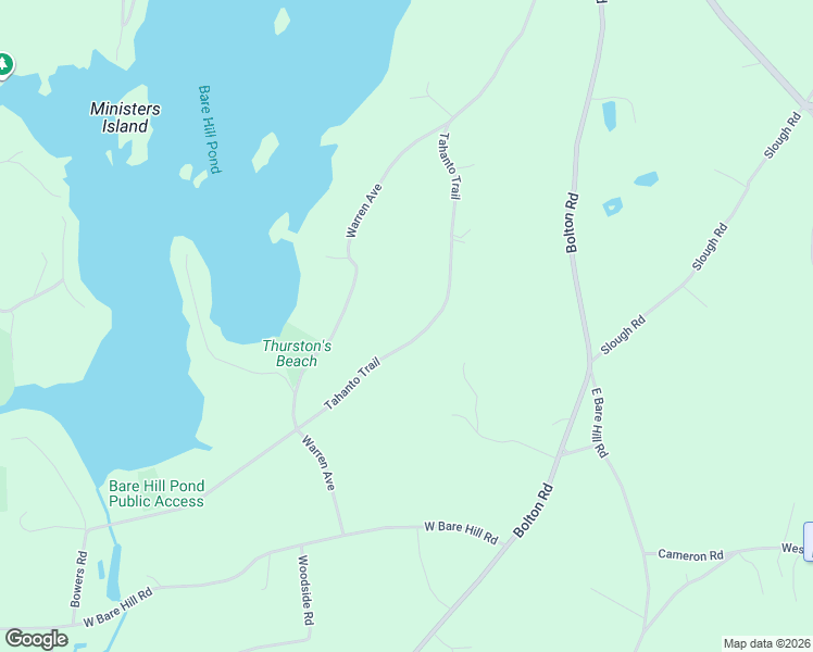 map of restaurants, bars, coffee shops, grocery stores, and more near 48 Tahanto Trail in Harvard