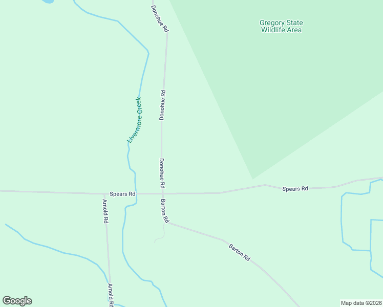 map of restaurants, bars, coffee shops, grocery stores, and more near 17301 Donohue Road in Pinckney