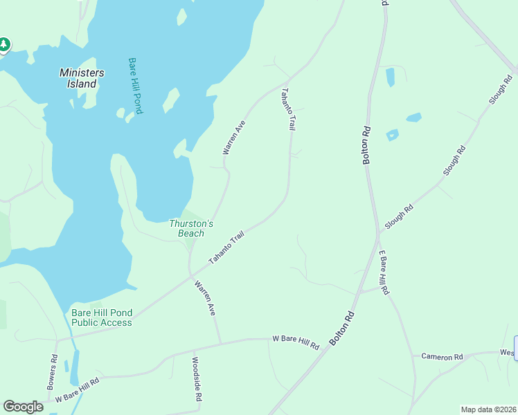 map of restaurants, bars, coffee shops, grocery stores, and more near 48 Tahanto Trail in Harvard