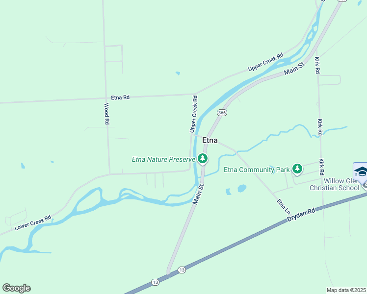 map of restaurants, bars, coffee shops, grocery stores, and more near 12 Lower Creek Rd in Ithaca