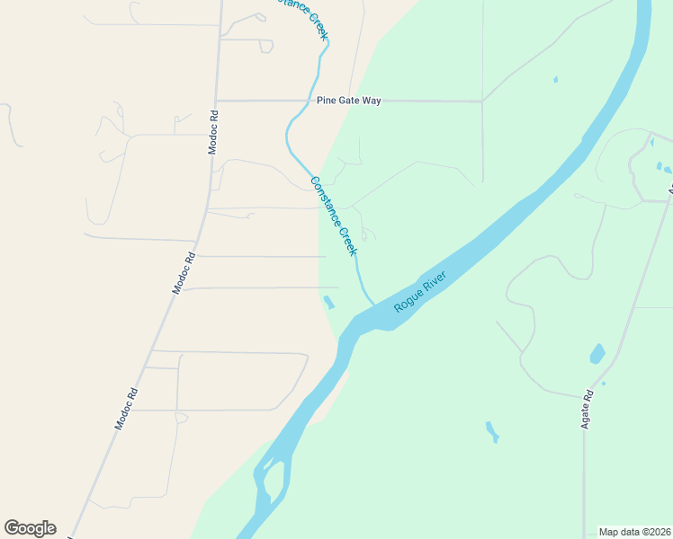 map of restaurants, bars, coffee shops, grocery stores, and more near 12214 Modoc Road in White City