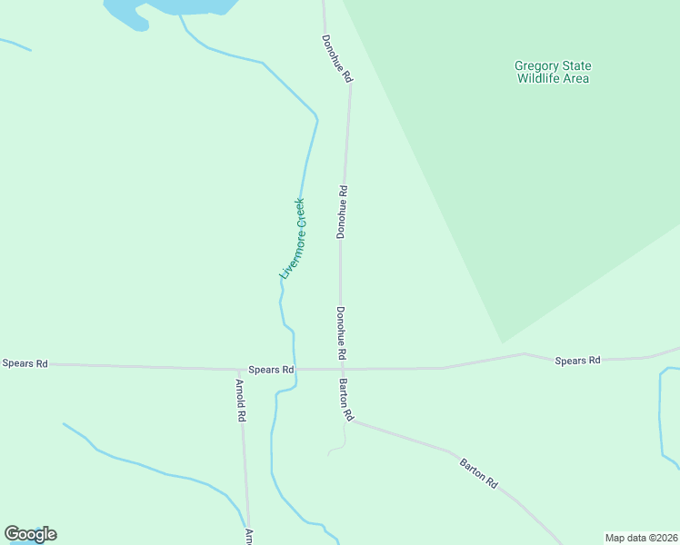 map of restaurants, bars, coffee shops, grocery stores, and more near 17301 Donohue Road in Pinckney