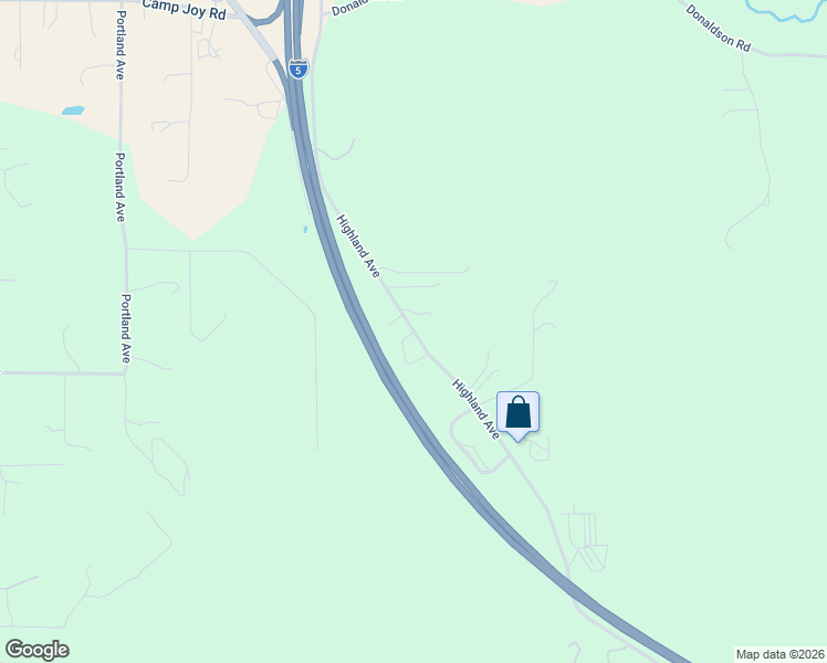 map of restaurants, bars, coffee shops, grocery stores, and more near 4099 Highland Avenue in Grants Pass