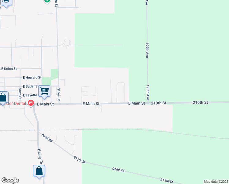 map of restaurants, bars, coffee shops, grocery stores, and more near 1214 East Main Street in Manchester