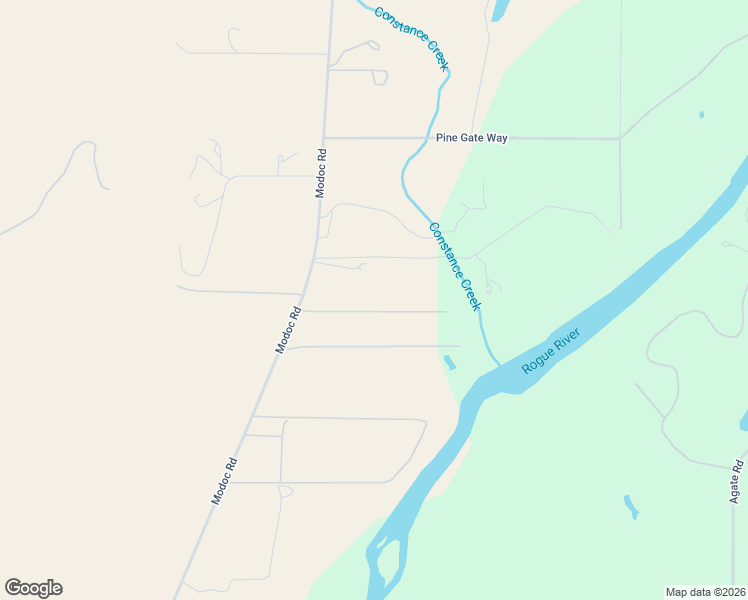 map of restaurants, bars, coffee shops, grocery stores, and more near 12240 Modoc Road in White City