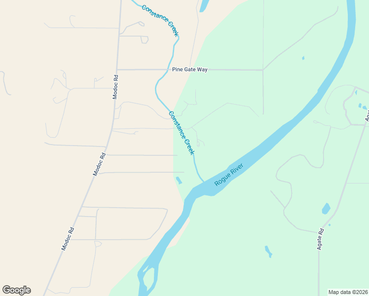 map of restaurants, bars, coffee shops, grocery stores, and more near 12214 Modoc Road in White City