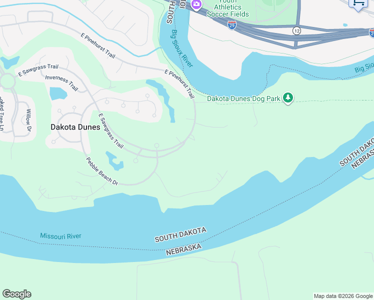 map of restaurants, bars, coffee shops, grocery stores, and more near 904-998 East Sawgrass Trail in North Sioux City