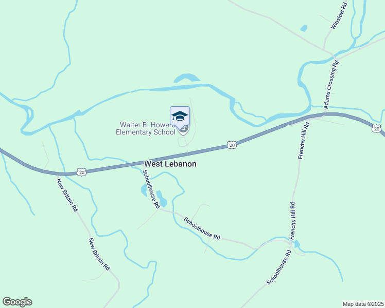 map of restaurants, bars, coffee shops, grocery stores, and more near in West Lebanon