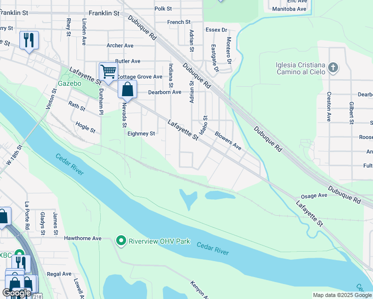 map of restaurants, bars, coffee shops, grocery stores, and more near 115 Wycombe Street in Waterloo