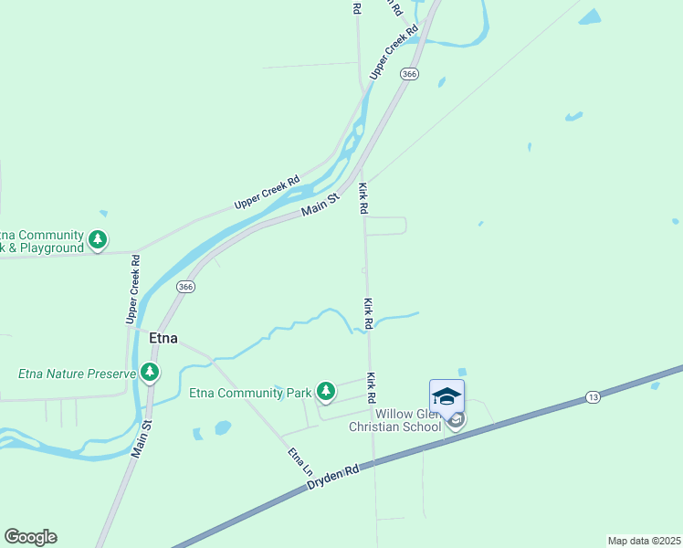 map of restaurants, bars, coffee shops, grocery stores, and more near 87 Kirk Road in Freeville