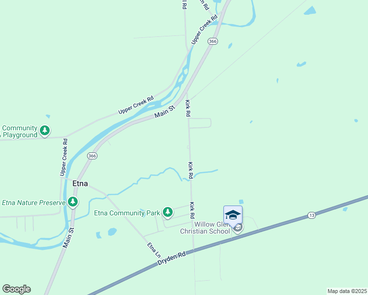 map of restaurants, bars, coffee shops, grocery stores, and more near 87 Kirk Rd in Freeville