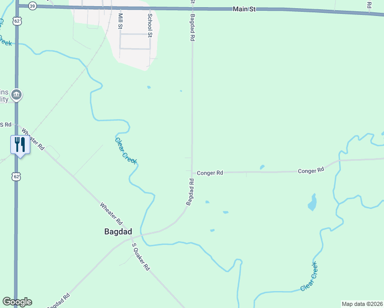 map of restaurants, bars, coffee shops, grocery stores, and more near County Road 505 in Collins