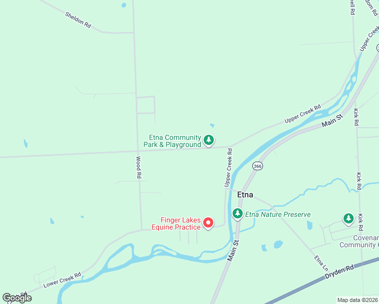 map of restaurants, bars, coffee shops, grocery stores, and more near 3-75 County Road 109 in Ithaca