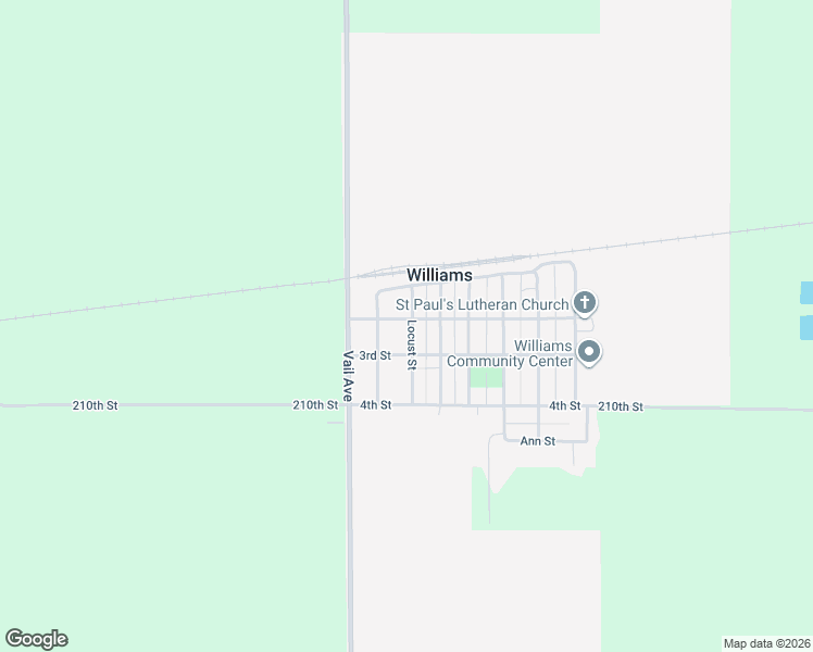 map of restaurants, bars, coffee shops, grocery stores, and more near 201 Locust Street in Williams