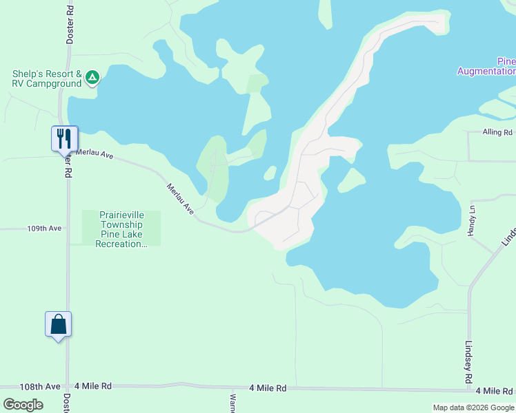 map of restaurants, bars, coffee shops, grocery stores, and more near 12422 Sunset Drive in Plainwell