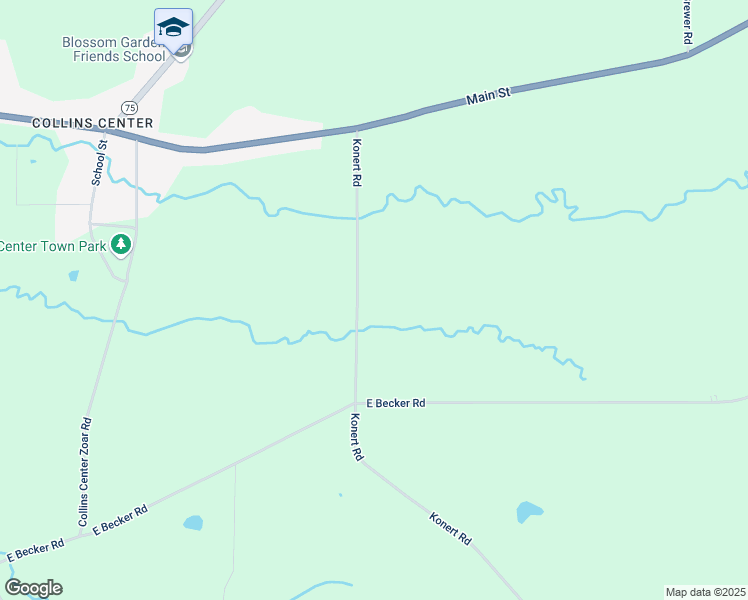 map of restaurants, bars, coffee shops, grocery stores, and more near 14212-14406 Konert Road in Collins