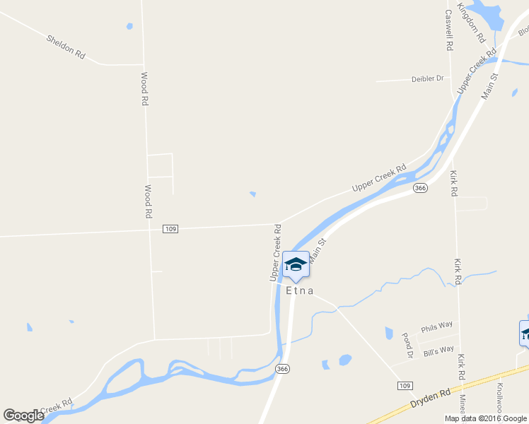 map of restaurants, bars, coffee shops, grocery stores, and more near 6 Etna Road in Ithaca