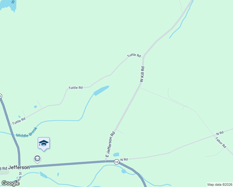 map of restaurants, bars, coffee shops, grocery stores, and more near 201 West Kill Road in Jefferson