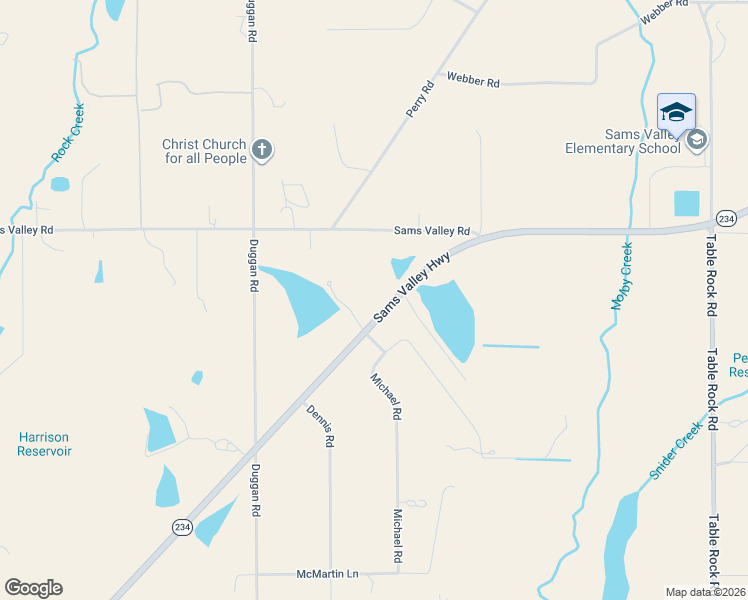 map of restaurants, bars, coffee shops, grocery stores, and more near 7368-7394 Sams Valley Hwy in Central Point