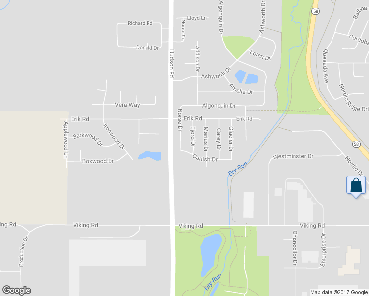 map of restaurants, bars, coffee shops, grocery stores, and more near 1603 Danish Drive in Cedar Falls
