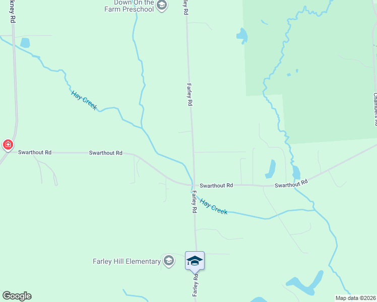 map of restaurants, bars, coffee shops, grocery stores, and more near 7421 Farley Road in Pinckney