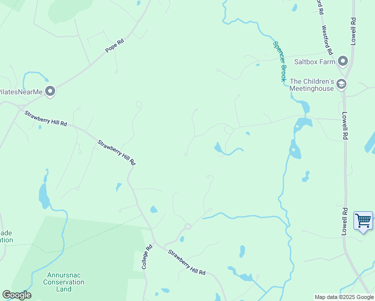 map of restaurants, bars, coffee shops, grocery stores, and more near 6 Ledge Rock Rd in Concord