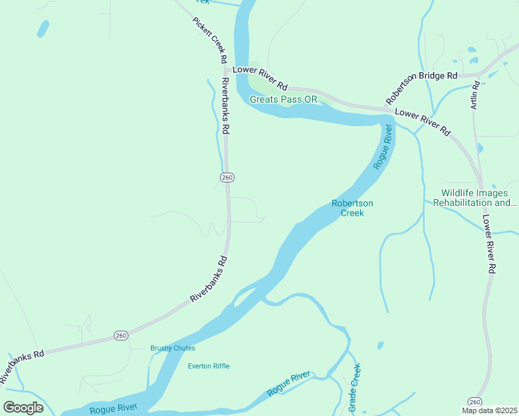 map of restaurants, bars, coffee shops, grocery stores, and more near 8401 Riverbanks Road in Grants Pass