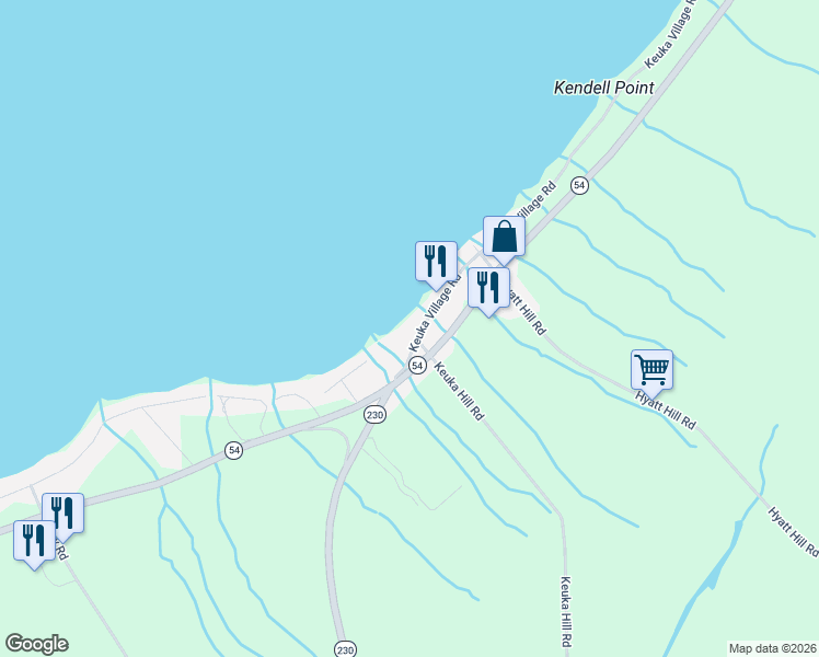 map of restaurants, bars, coffee shops, grocery stores, and more near 14021 Keuka Village Rd in Hammondsport