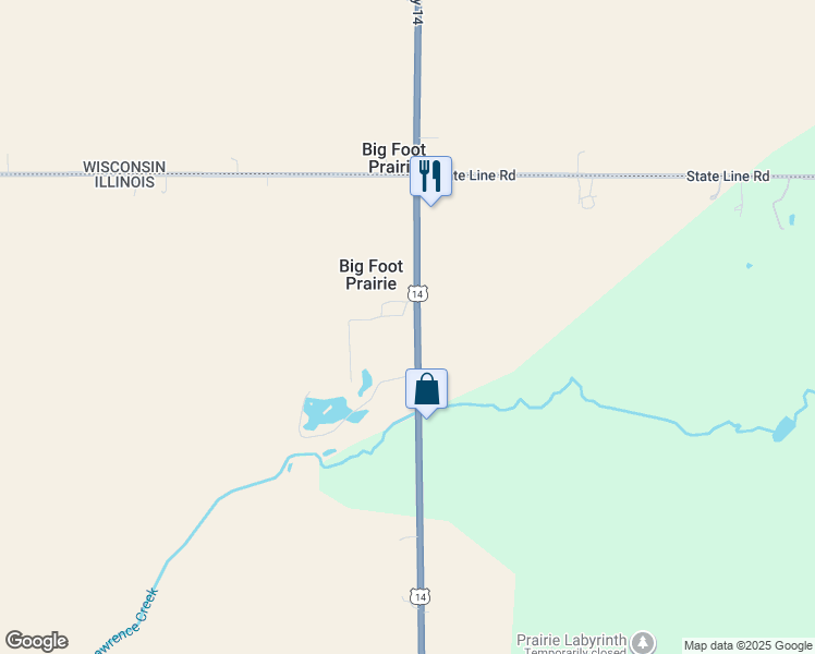 map of restaurants, bars, coffee shops, grocery stores, and more near 11305 U.S. 14 in Harvard