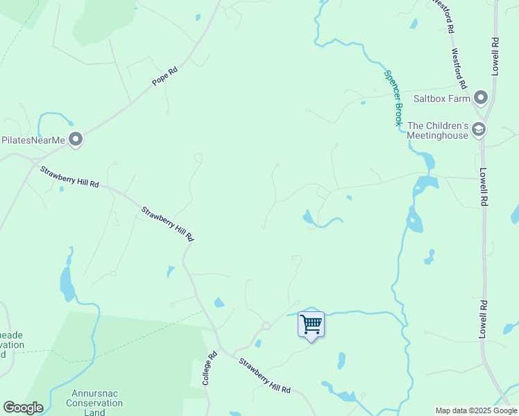 map of restaurants, bars, coffee shops, grocery stores, and more near 6 Ledge Rock Road in Concord