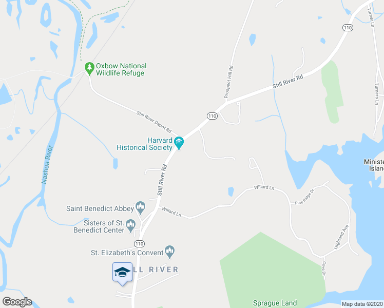 map of restaurants, bars, coffee shops, grocery stores, and more near 213 Still River Road in Bolton