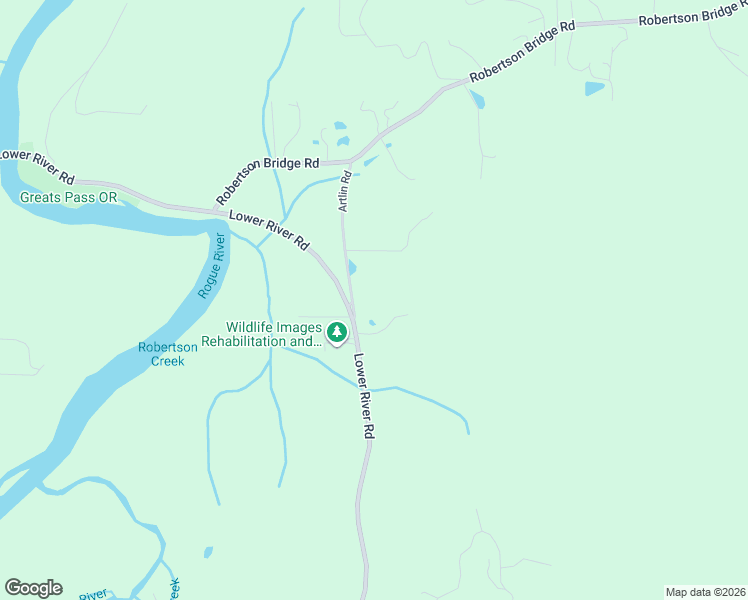 map of restaurants, bars, coffee shops, grocery stores, and more near 11900 Lower River Road in Grants Pass