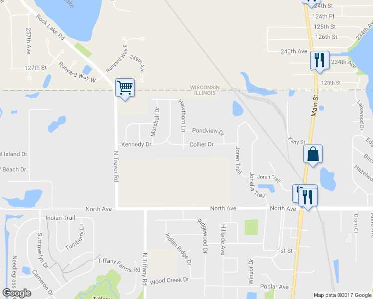 map of restaurants, bars, coffee shops, grocery stores, and more near 640 Collier Drive in Antioch