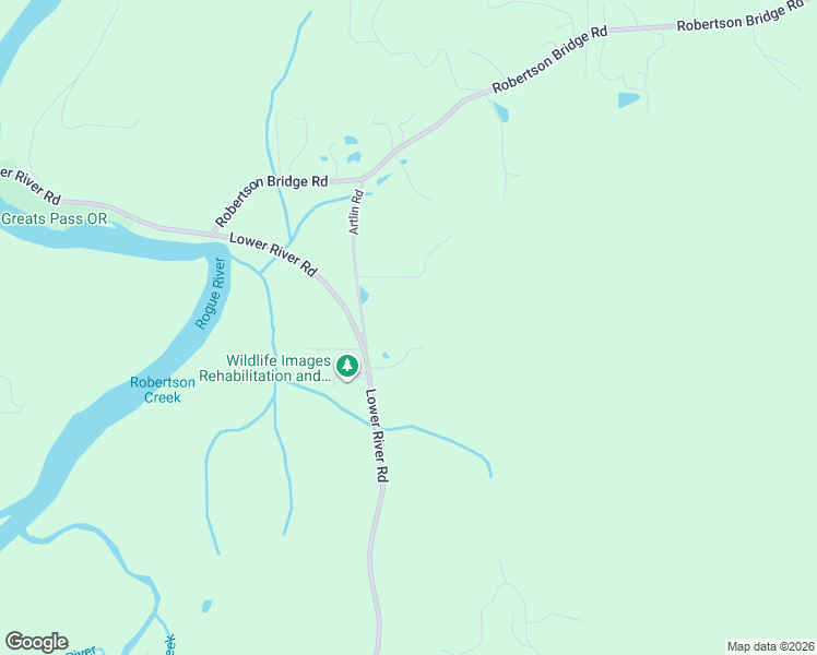 map of restaurants, bars, coffee shops, grocery stores, and more near 11900 Lower River Road in Grants Pass