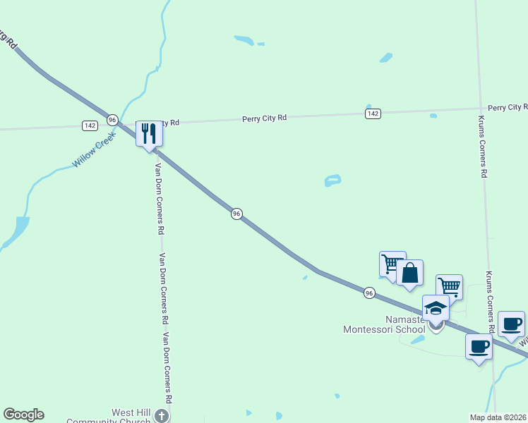 map of restaurants, bars, coffee shops, grocery stores, and more near 1661 Trumansburg Road in Ithaca