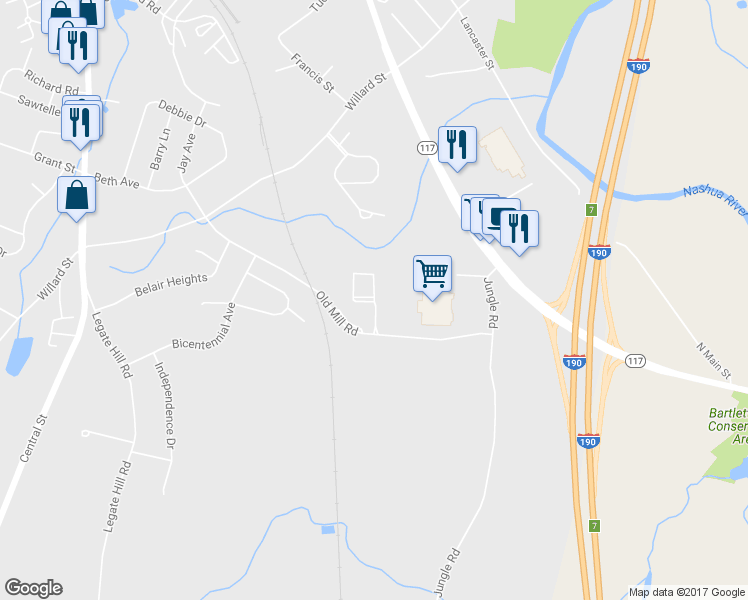 map of restaurants, bars, coffee shops, grocery stores, and more near 160 Berrington Road in Leominster
