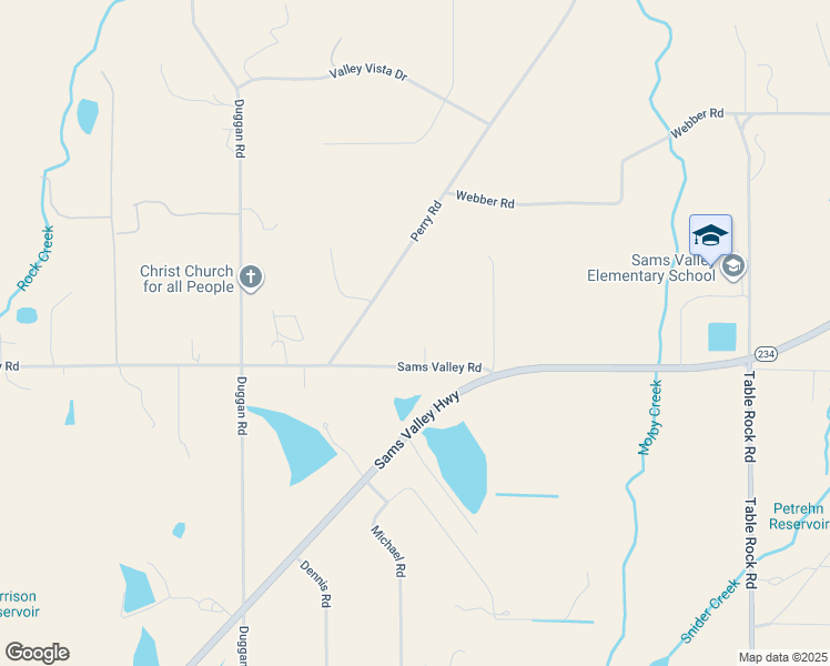map of restaurants, bars, coffee shops, grocery stores, and more near 3330 Sams Valley Highway in Central Point